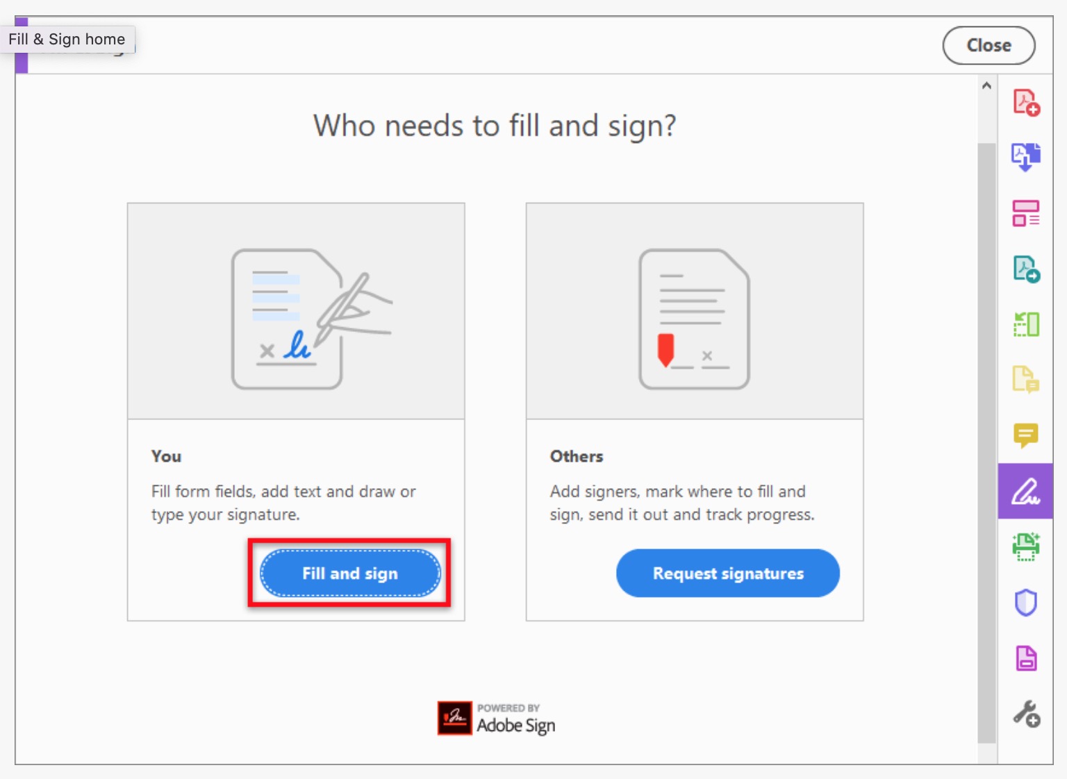 how to use adobe sign and fill