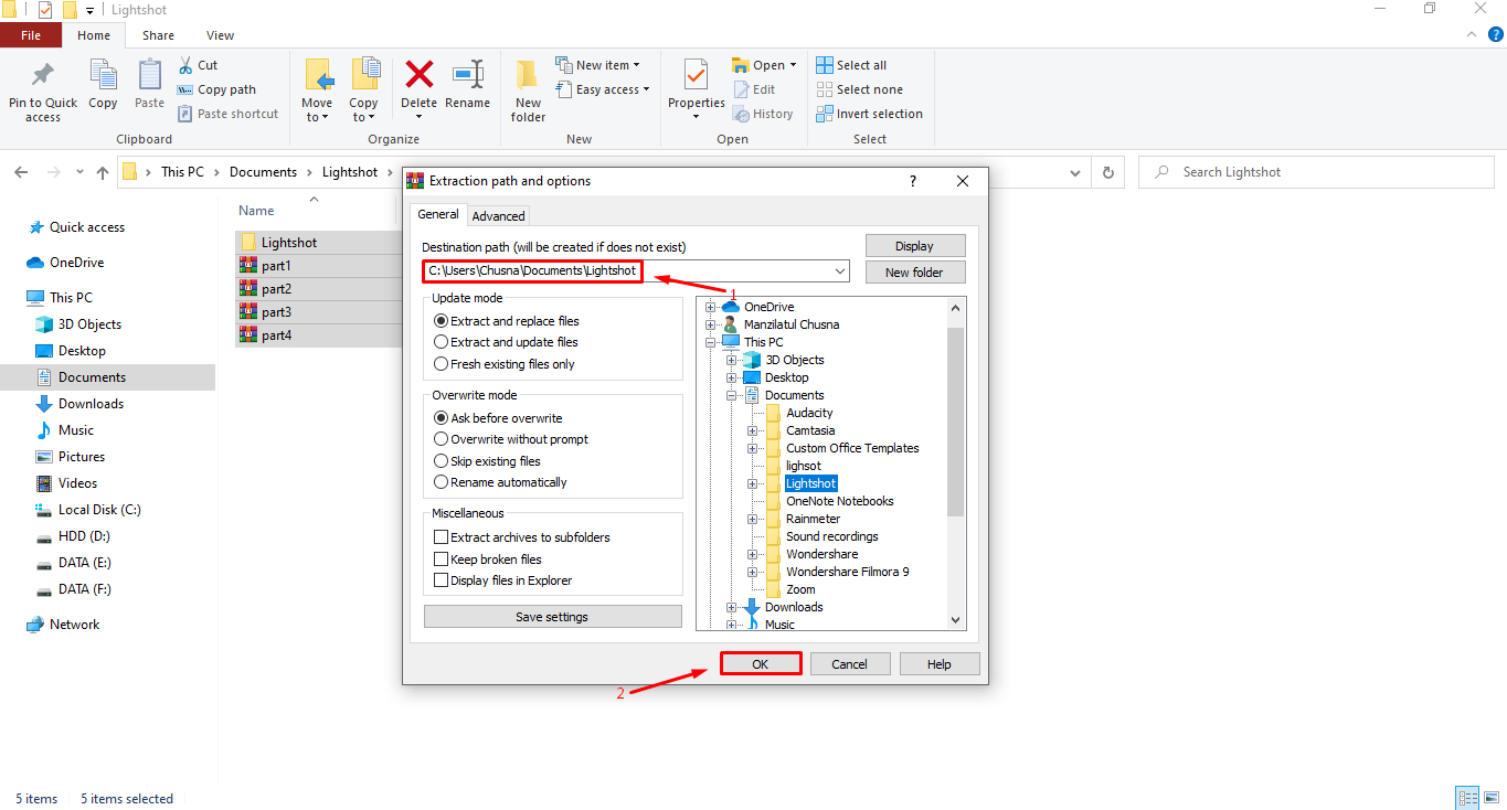 Cara Ekstrak File Part (Part 1, Part 2..) Agar Menjadi Satu Folder